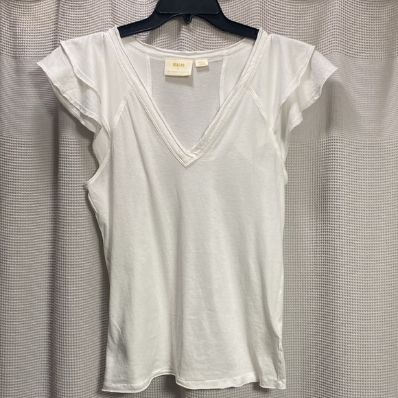 Anthropologie Classic White Short Sleeve Tee - Picture 2 of 9